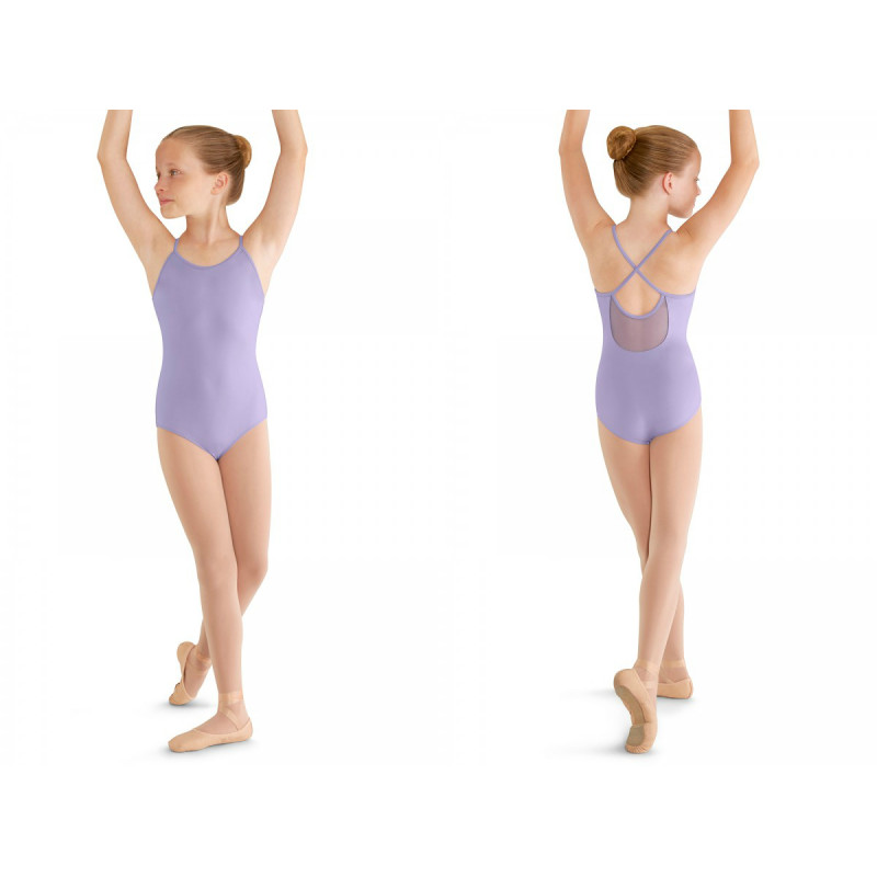 Body con spalline sottili incrociate Bloch lilla fronte/retro Body con spalline sottili incrociate Bloch lilla fronte/retro